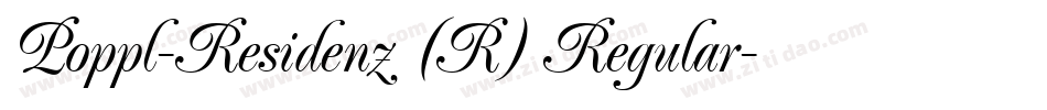 Poppl-Residenz (R) Regular字体转换